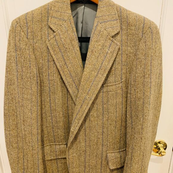 VINTAGE BROOKS BROTHERS Tweed Wool Blazer Sport Coat Jacket 43 R USA - Picture 15 of 16